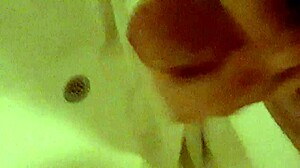 jacking off in a hurry with cum and cock