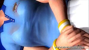 Wow, nézd Hitomi-t teniszszoknyában szexi anime hentai akcióban!