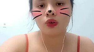 big tits emo girl teasing with her curves