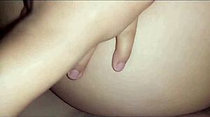 After the party my neighbor stays over for wild anal sex in bed