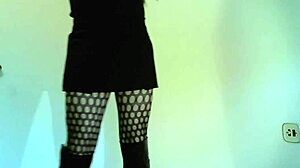 Crossdresser Wearing Black Boots