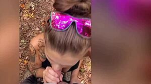 blowjob in the woods with a milf