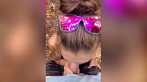 blowjob in the woods with a milf