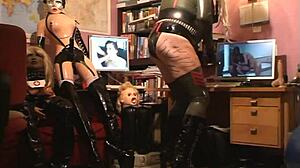 Roxina2010 Stuns in Green Latex with Doll Play Action.