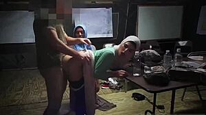 Petite Arab Teen Sneaks Into Army Base