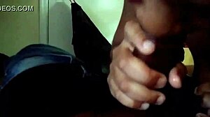 Who is giving this ebony babe such sloppy head?