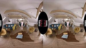 Blonde Spreads Legs Wide For POV Masturbation