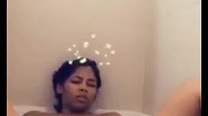 mulata paola's steamy bathtub masturbation session