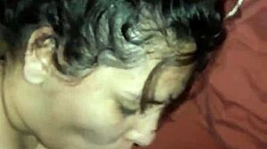 Her gorgeous wife giving a blowjob is on Mamada’s verified profile