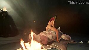 सेक्सी रेडहेड एल्फ मसिव ओगर कॉक पर माउंट करती है इस वाइल्ड वॉर्क्राफ्ट पैरोडी में। उसकी राइडिंग स्किल्स फैंटेसी सीन को डोमिनेट करती हैं।