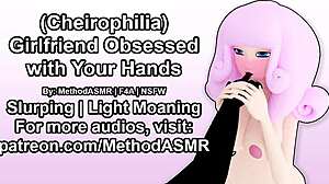 girlfriend obsessed with your hands? licking sucking moaning