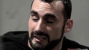 you ever seen a hot shemale with big tits getting her ass fucked in prison like this