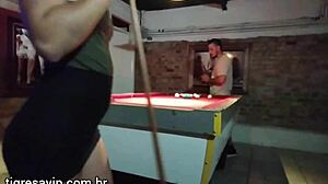 tigresa vip's wild pool table fucking with gaucho pussy hunter