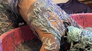 Spaghetti Gunge Clingfilm Mud Wet Messy Play