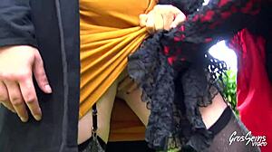 ¡Gwen y Marie sexy comparten una polla en trío super caliente!