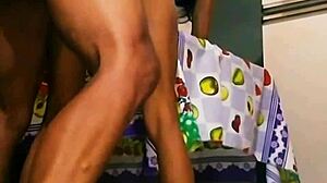 He arrived hard in the kitchen