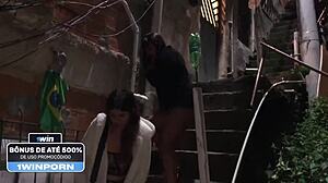 Oh no, two latina teens 18+ lost in favela fall on bandits' cocks!