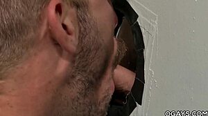 gay gloryhole fuck in the toilet stall