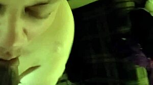 Sloppy gag for cock in intriguing blowjob tease