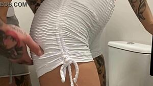 Cassiana costa enjoys big cock in the club bathroom.