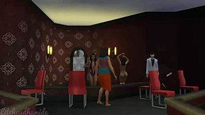 The Sims 4 sex mody odhalené: Strip club akcia s blowjobmi a creampie v časti 3.