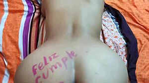 giving a special birthday gift to my peruvian latina friend with homemade fun