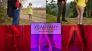 그냥 또 다른 야생의 날, 밖에서 낯선 사람과 팬티스타킹 플래싱, 와우!