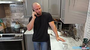 Violet Gems gets stuck and fucked by Danny Steele's monster cock