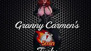 ¡Ey abuela Carmen, lista para un paseo salvaje y perrito hasta orgasmos intensos?