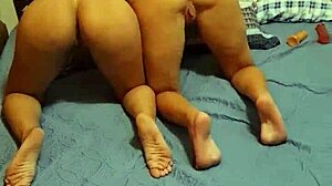 Alana lee and pamela pantera grinding hard, showing big tits and ass with lots of oil