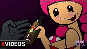 Video game inspired porn featuring Intoxicated Toadette gets her pussy licked