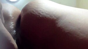 My drunk Latina sister-in-law bent over for intense doggystyle fucking with her natural tits bouncing