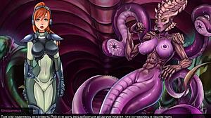 Пълна игра на Slutcraft с интензивен кум и извънземни