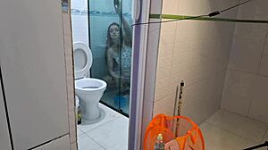 risky masturbation in front of the maid