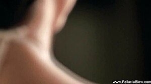 Romantic couple enjoys blowjob and cumshot together