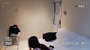 The computer technician is surprised by the naughty wife in a public outdoor creampie scene.