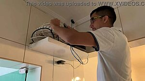 called them to fix internet and ended up fucking both