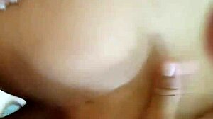 My husband pounds my ass hard in bed.