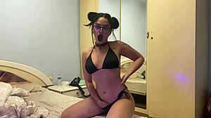 Teenage girl takes part in web cam dancing in school in disguise