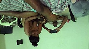 Deepthroat hardcore doggystyle cum on shaved pussy with jerk off instructions