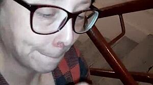 Hey, check out this milf taking a monster bbc face shot