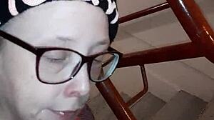 Hey, check out this milf taking a monster bbc face shot