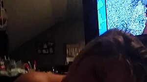 Intriguing handjob session with hints of blowjob pleasure