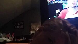 Intriguing handjob session with hints of blowjob pleasure