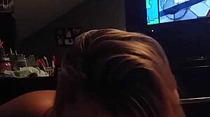 Intriguing handjob session with hints of blowjob pleasure