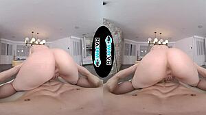 Steamy VR encounter with April Valentino from wetVR pool table play