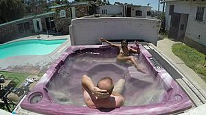 Dayanara skinny pov in jacuzzi bath