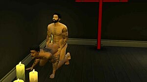 Gareth returns and intensely fucks all his gay housemates in group threesome.
