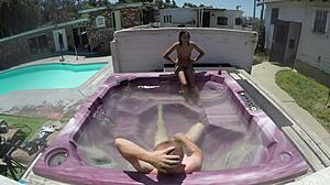 Dayanara skinny pov in jacuzzi bath