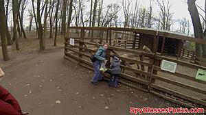 European amateur bent over for pov ass pounding on hidden cam